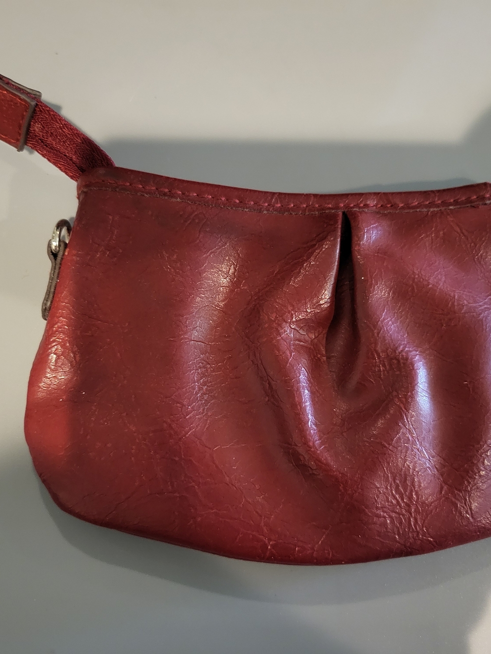 Liz Claiborne Red Pleated Wristlet Clutch